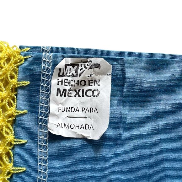 VTG Set 2 Mexican Folk Art Hand Embroidered Crochet Standard Pillow Cases Floral - Picture 2 of 7